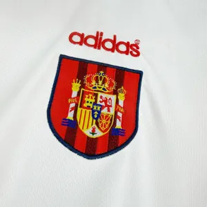 1996 Spain Away Mens Retro Kit Vintage Soccer Long Sleeve T-Shirt AAAAJersey Supplier Yupoo 8 5