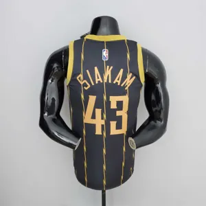 2022 Toronto Raptors SIAKAM#43 City Edition Black NBA Jersey 8