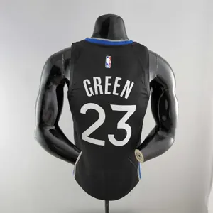 2020 GREEN #23 Warriors City Edition Black and Grey NBA Jersey 4