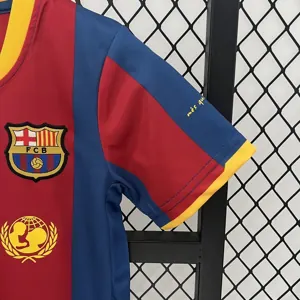 10-11 Barcelona Home Retro Kids Kit Size-16-28 Football Jersey Yupoo 1