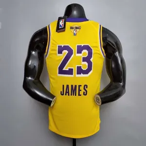 New James #23 Lakers Round neck yellow 6