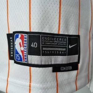 75th Anniversary Orlando Magic McGrady #1 White and Orange NBA Jersey 5