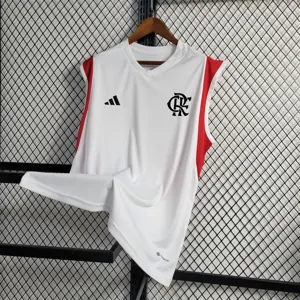 23-24 Flamengo Training Suit White Tank Top 6