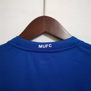 08-09 Manchester United blue away long sleeve 4