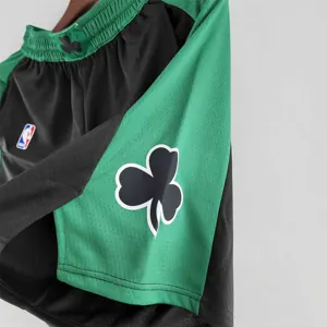 Boston Celtics NBA Shorts Black Green Trim 4
