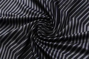 Polo Marseille black with grey-stripe 10