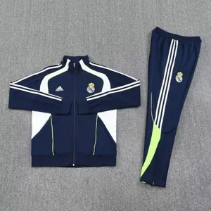 25-26 Real Madrid Navy&White Football Tracksuits Long Jacket Suits 1