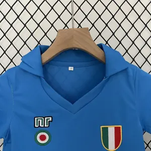 87-88 Napoli Home Kids Retro Kits Maradona Children Shirt Football Jerseys Yupoo 8