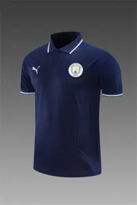 Manchester City Polo deep royal blue stripes 12