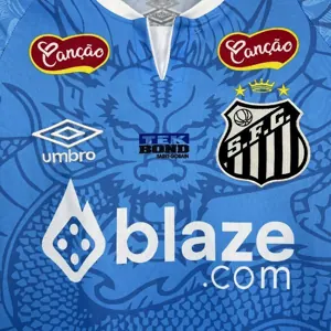 25-26 Santos Blue Dragon Pattern Kit Special Edition Soccer AAAAJersey Yupoo S-2XL 5