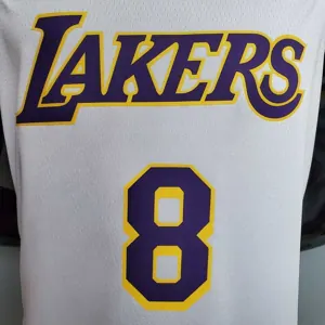 New Bryant #8 Lakers Round neck white 2
