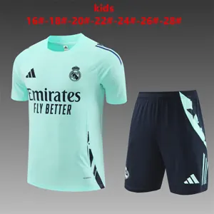 24-25 Real Madrid Training Kids Soccer Jerseys Football Shirts