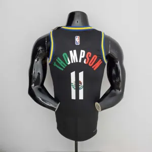 2022 75th Anniversary Golden State Warriors Thompson #11 Mexico Edition Black NBA Jersey 4