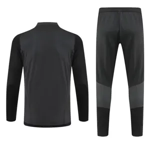 23-24 Real Madrid Long Sleeve Kits Black Training Suit Football Jerseys Yupoo 2