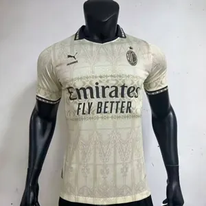 23-24 AC Milan Fourth Kit Beige Player Version Shirts Football AAAAJerseys Yupoo 7