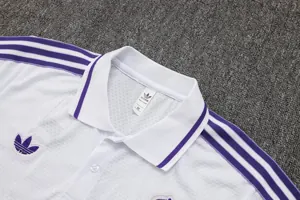 25-26 Real Madrid Polo White Training Kits Football Tracksuits 2