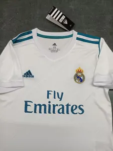 17-18 Real Madrid Home Retro Kids Kit Size-16-28 Soccer Jersey Yupoo 1