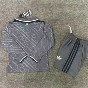 24-25 Real Madrid Third Long Sleeve Kid Kits Youth Apparels Soccer AAAAJersey Yupoo 1