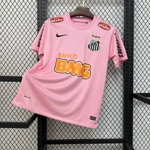 11-12 Santos Pink Retro Kit Vintage Football T-Shirt AAAAJersey Dropship Yupoo