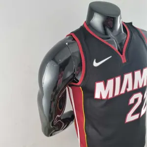 75th Anniversary Miami Heat BUTLER#22 black NBA Jersey 9