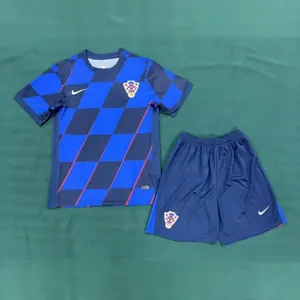 2024 Croatia Away Kid Kits Children Sets UEFA Euro Shirt Football Replicas Yupoo 5