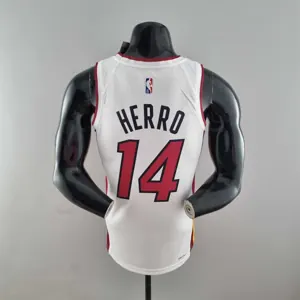 75th Anniversary Miami Heat HERRO#14 White NBA Jersey 5