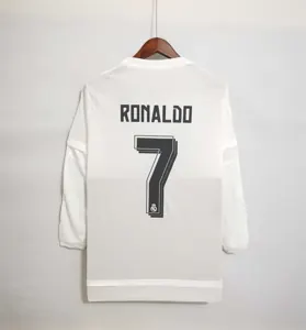 15-16 Real Madrid home white long sleeves 10