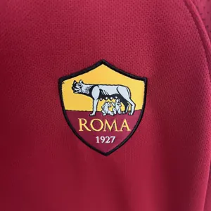 17-18 Roma Home Retro Kit Long Sleeve Shirt Soccer Kit AAAAJersey Cheap Yupoo 1