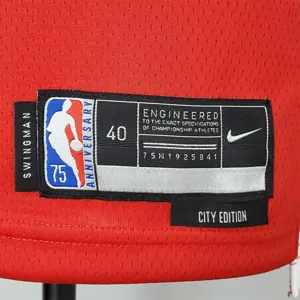 75th Anniversary 2022 Season Chicago Bulls ROSE#1 City Edition Red NBA Jersey 5