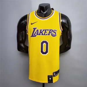 KUZMA #0 Lakers Round neck yellow