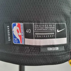 75th Anniversary Miami Heat ADEBAYO#13 black NBA Jersey 8