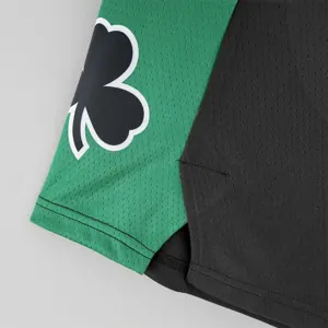 Boston Celtics NBA Shorts Black Green Trim 7