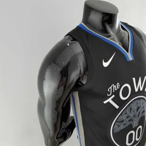 2020 KUMINGA#00 Warriors City Edition Black and Grey NBA Jersey 4