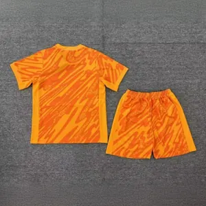 2024 England Goalkeeper Kid Kits Orange Children Sets Football AAAAJersey Yupoo 1