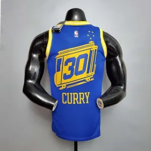 Tram version CURRY#30 Golden State Warriors blue 6