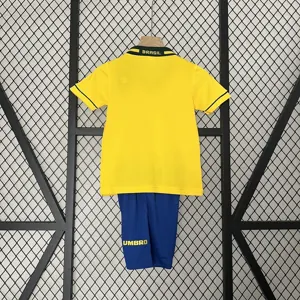 1994 Brazil Home Retro Kids Kits World Cup Shirt Soccer Jerseys Yupoo 9