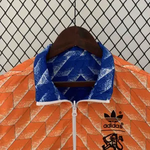 2024 Netherlands Reversible Windbreaker Orange&Blue Double-Sides Jacket Soccer Jerseys For Sale 4