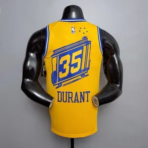 Tram version DURANT#35 Golden State Warriors yellow 6