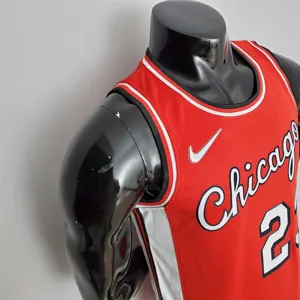 75th Anniversary 2022 Season Chicago Bulls JDRDAN#23 City Edition Red NBA Jersey 3