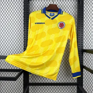 1994 Colombia Retro Mens Home Kit Football Long Sleeve Shirt AAAAJersey Supply Yupoo 6