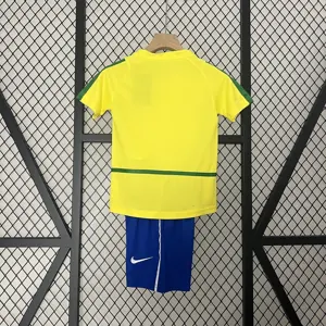 2002 Brazil Home Retro Kids Kit World Cup Shirt Soccer Jerseys Yupoo 2