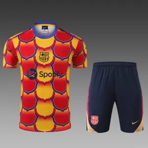 24-24 Barcelona Yellow and Red Training Suits Soccer Jerseys Yupoo 3