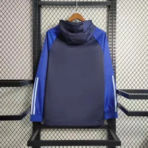 23-24 Real Madrid Windbreaker Navy Jackets Blue Sleeve Yupoo 1