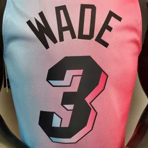 New Miami Heat WADE #3 City Edition Pink Blue Gradient Color 2