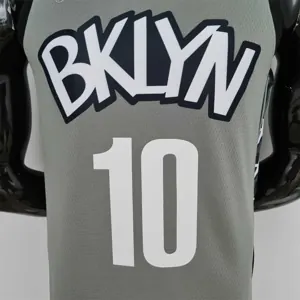 75th Anniversary Simmons #10 Brooklyn Nets City Edition Gray NBA Jersey 3