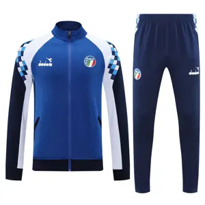 25-26 Italy Chandal Retro Football Tracksuits Long Jacket Suits