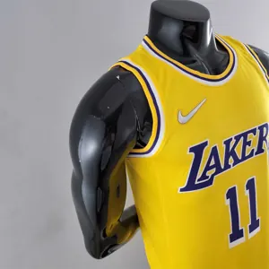 75th Anniversary IRVING #11 Los Angeles Lakers Yellow NBA Jersey 8