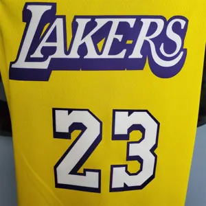 James #23 Lakers V-neck City Edition yellow 4
