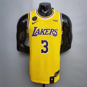 DAVIS #3 Lakers Commemorative Edition Round neck yellow