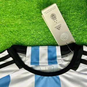 2022 Argentina World Cup Champion Messi #10 First Anniversary Special Edition Soccer Jersey 2